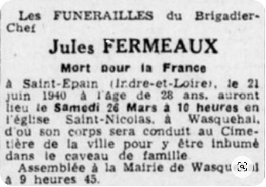 Jules Fermeaux
funérailles