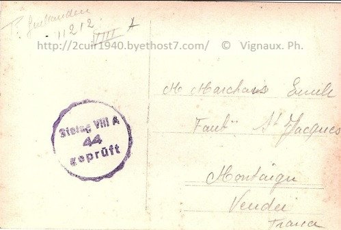 Emile Marchais - Stalag VIIIA - courrier